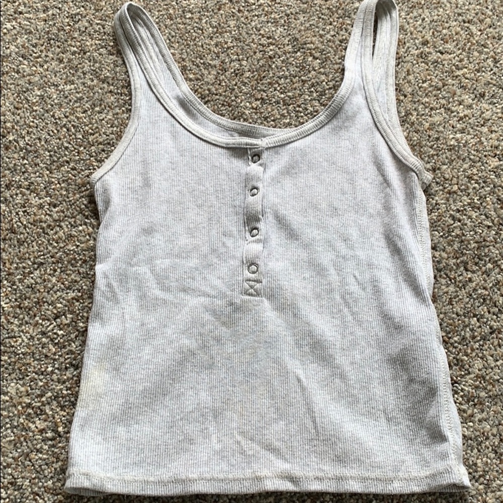 Abercrombie Henley grey tank top